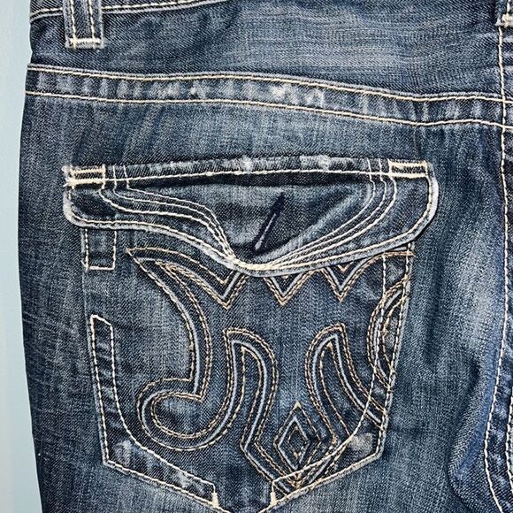 MEK Denim Men’s size W 40 denim jeans shorts Jorts baggy Skater - Picture 12 of 16